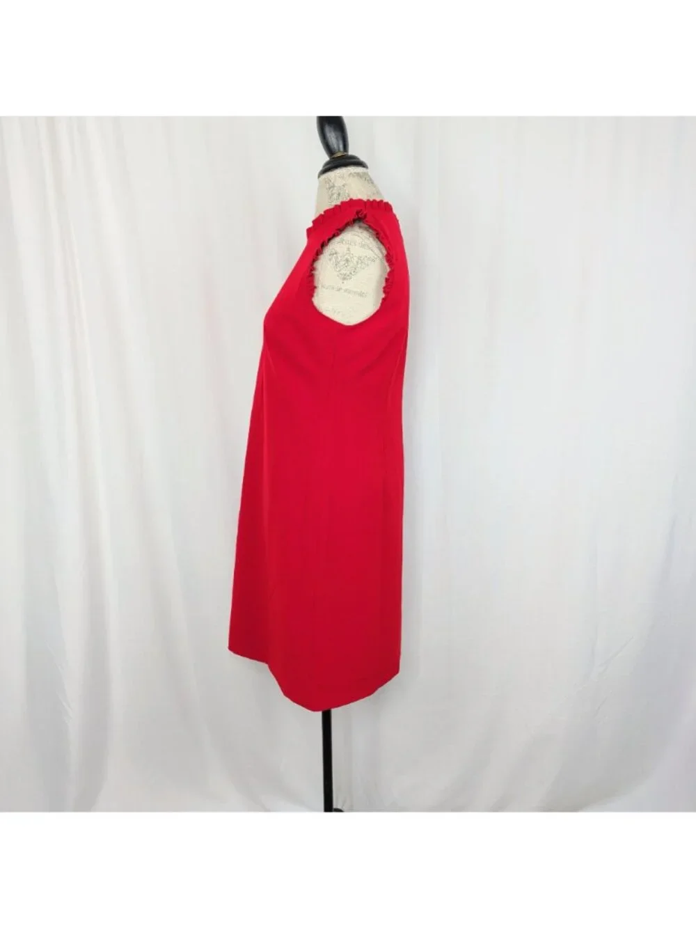 J. Crew Red Dress 6 Small A-Line Ruffle Mini NWT